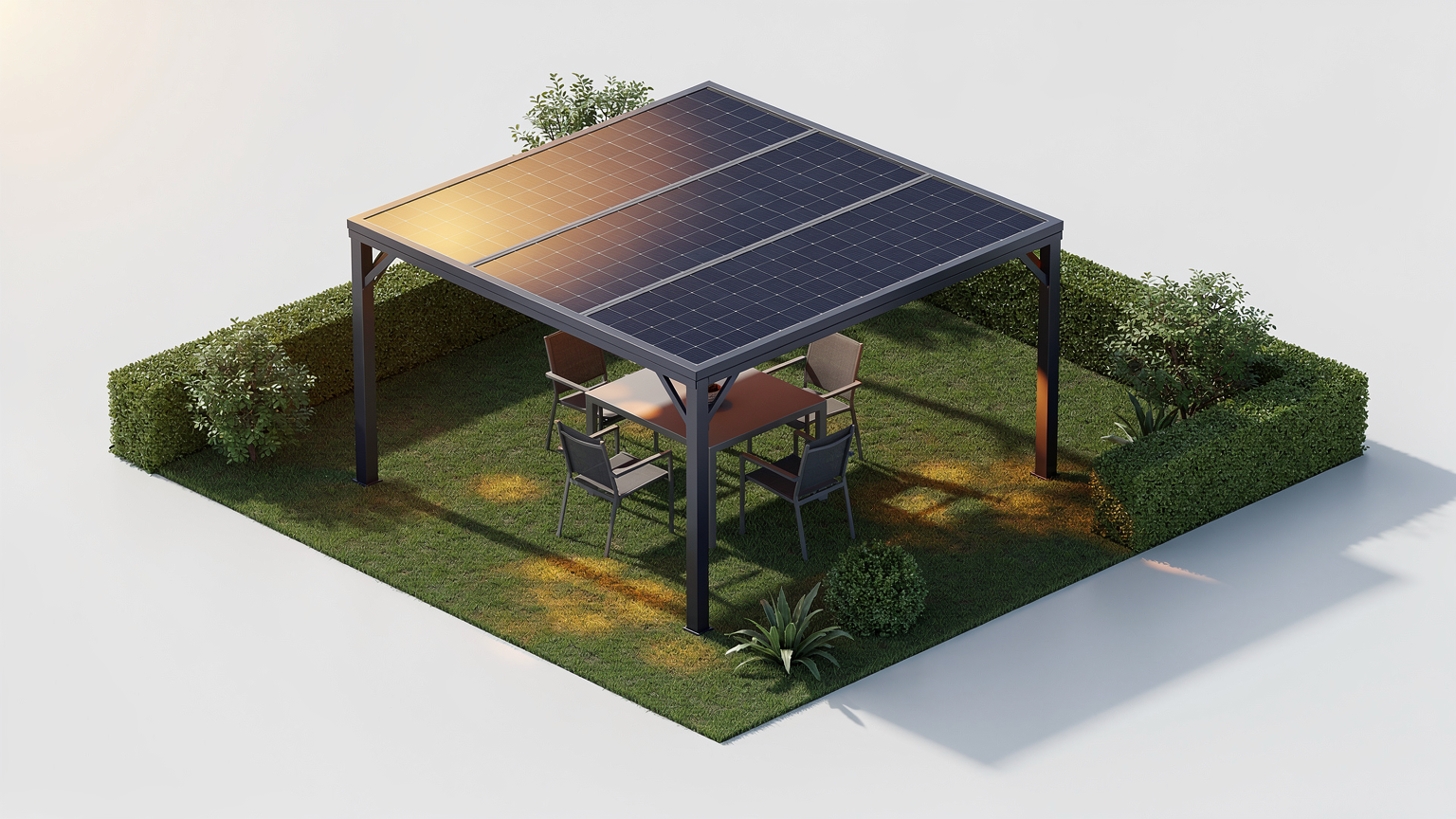 Solar Pergolas and Garden Solar Structures UK